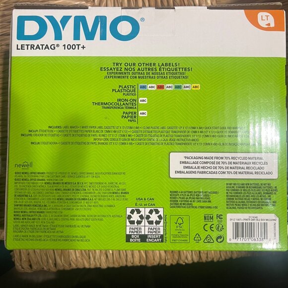 New DYMO LetraTag LT-100T Plus Compact Portable Label Maker with QWERTY Keyboard - Picture 4 of 4